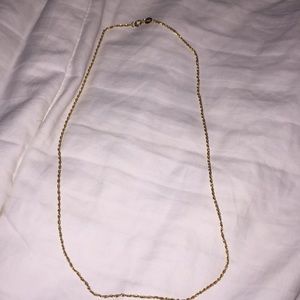 18k solid gold rope chain.